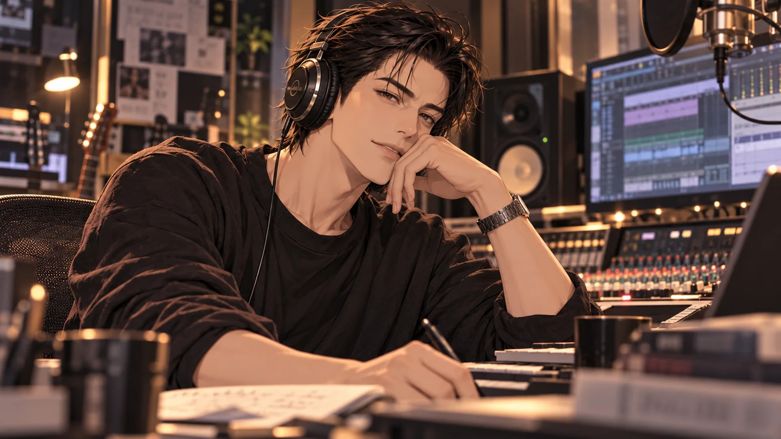 Park Youngjae at work at OR1GN Entertainment
